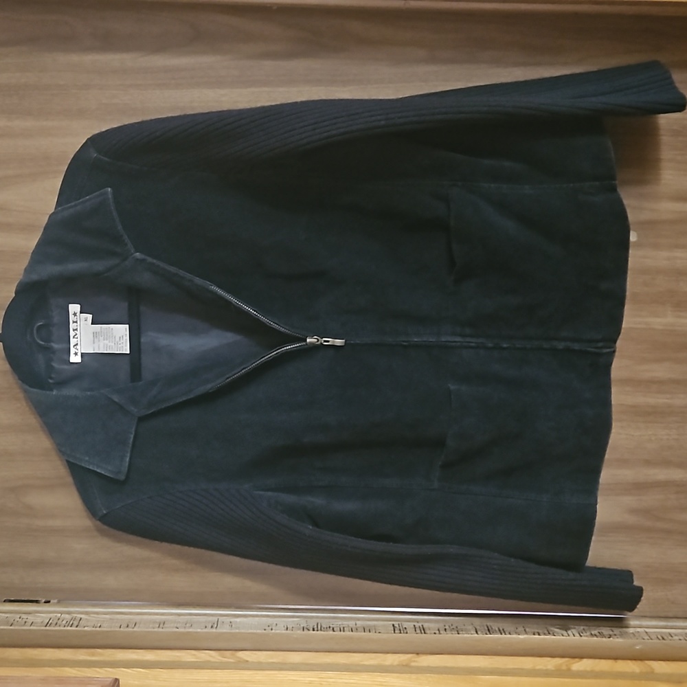 Ami Black Leather Jacket